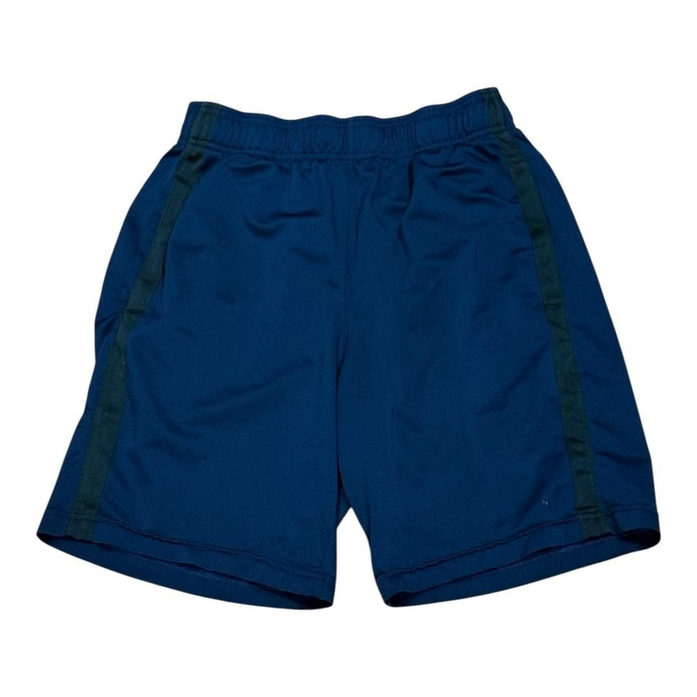 Athletic Works Shorts Men Small Blue Black Elastic Waist Pockets Workout Gym